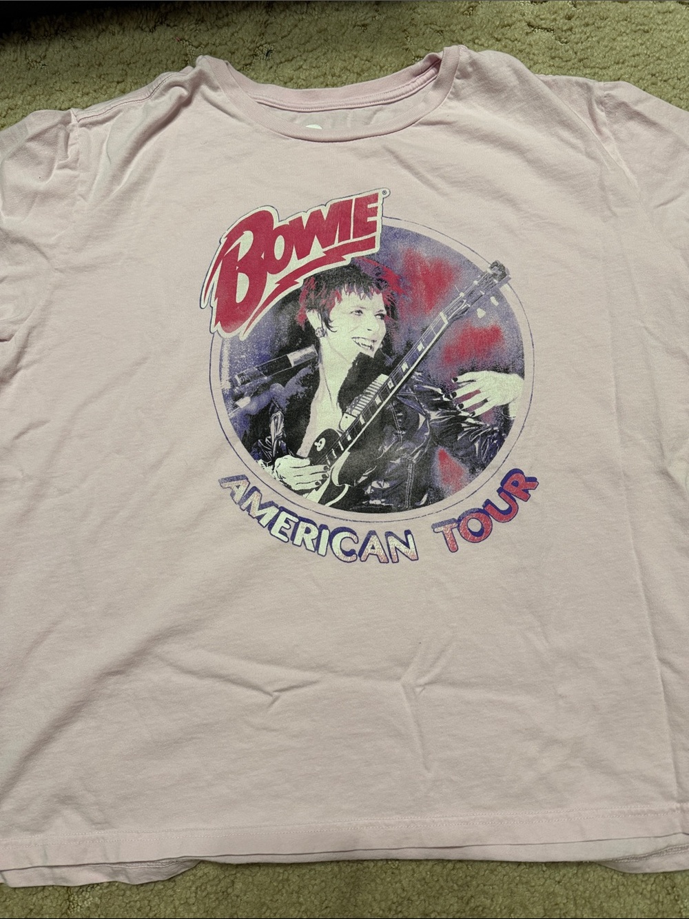 Lucky Brand Light Pink Bowie Graphic Tee